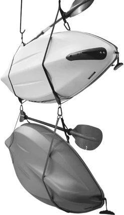 Kayak And SUP Storage Straps -Paddle Board Shop Systemedesanglederangementdoublepourkayak Pourinterieuretexterieur Cintrespourplanchedepaddle Livreavecclipdepagaie PS1954