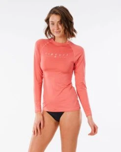 Ripcurl Golden Rays LS UV Tee -Paddle Board Shop ripcurl golden rays ls rash top coral front