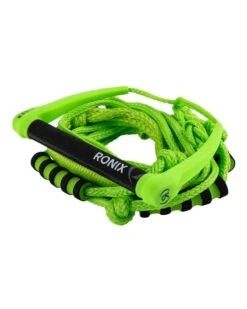 Ronix Silicone Surf Rope And Handle -Paddle Board Shop ronix silicone bungee surf rope and handle green black angle